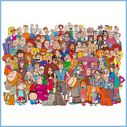 Grupo de personas diferentes.