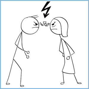 enojados en los conflictos de pareja