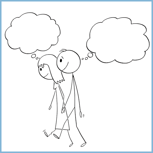 conflictos de pareja por diferencias en sueños, metas y expectativas.