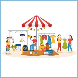 clima y mercados de pulgas.