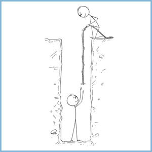 buscar ayuda para salir del fondo