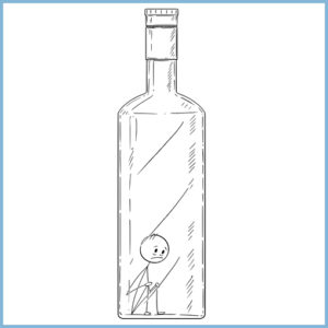 deprimido o agresivo por el alcohol