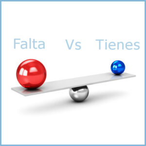 comparar lo que se tiene con lo que falta.