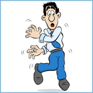 inseguro, miedoso, intranquilo