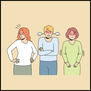 reacción en las peleas familiares.