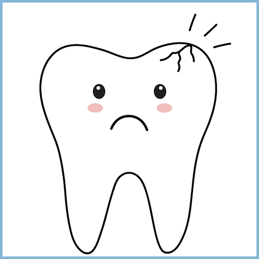 una carie como metáfora de un problema, que sigue allí aunque hagamos de cuenta que no está