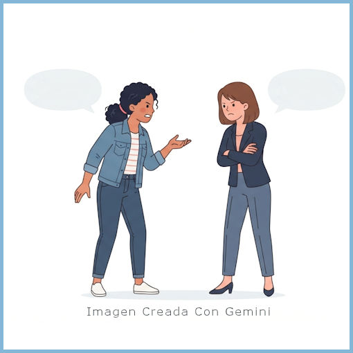 discusión con una amiga