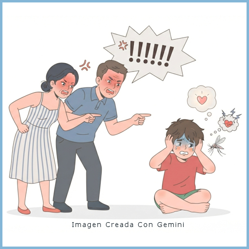 reacción de los padres ante los miedos insignificantes de los niños.