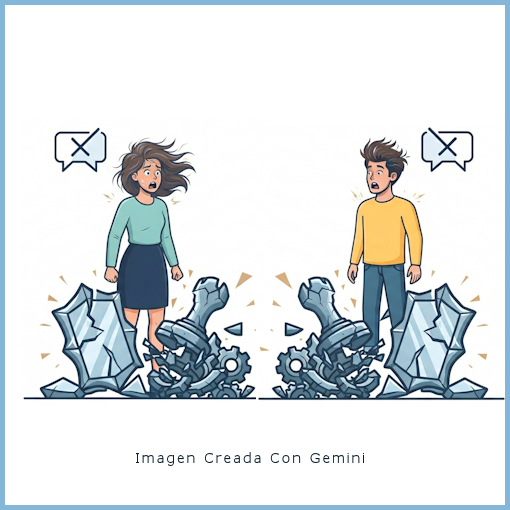 ruptura de la imagen del uno, del otro y de la relación