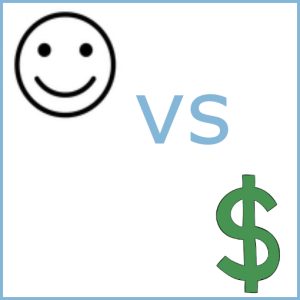 felicidad y tranquilidad vs dinero